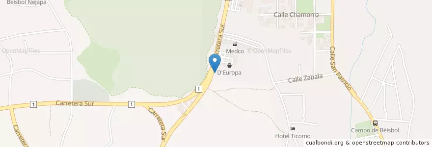 Mapa de ubicacion de Auto Lavado Cabrera en نیکاراگوئه, Departamento De Managua, Managua (Municipio).