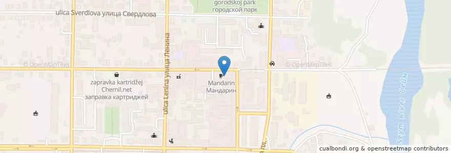 Mapa de ubicacion de Кондитерская en Rusland, Centraal Federaal District, Oblast Koersk, Рыльский Район, Городское Поселение Рыльск.