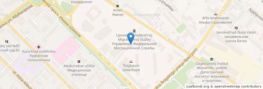 Mapa de ubicacion de Сетелем-Банк en 俄罗斯/俄羅斯, 北高加索联邦管区, 达吉斯坦共和国, Городской Округ Махачкала.