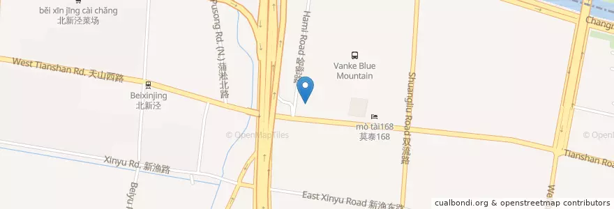 Mapa de ubicacion de 美年体检 en China, Shanghai, Changning.