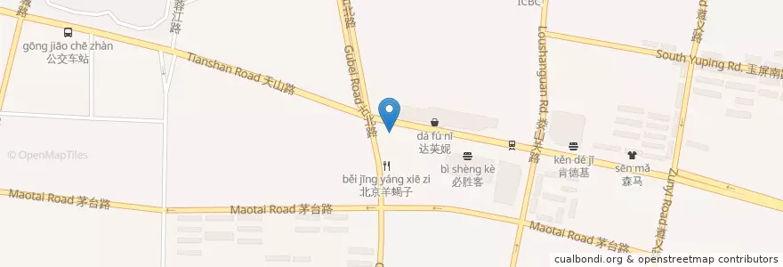 Mapa de ubicacion de 上海消防总队长宁支队天山队 en 중국, 상하이, 창닝구.