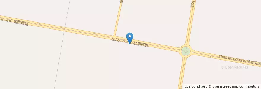 Mapa de ubicacion de 灯塔市 en 中国, 辽宁省, 辽阳市, 灯塔市, 烟台街道.