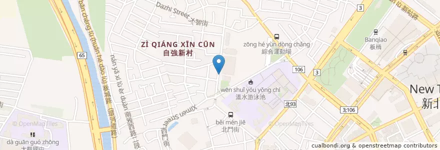Mapa de ubicacion de 板橋戶政事務所 en Tayvan, 新北市, 板橋區.