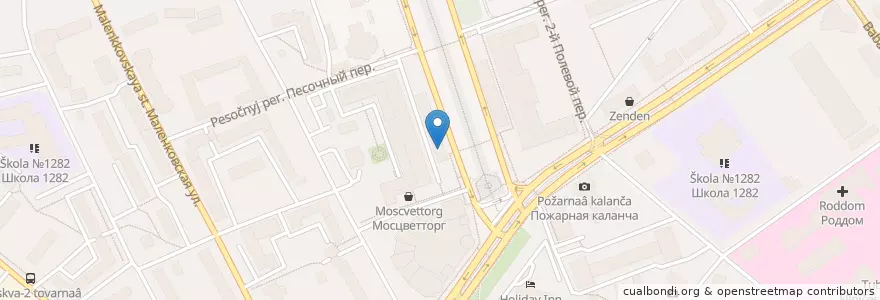 Mapa de ubicacion de Шоколадница en Russie, District Fédéral Central, Moscou, Восточный Административный Округ, Район Сокольники.