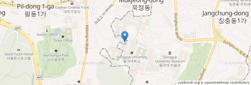 Mapa de ubicacion de 신한은행 en Corea Del Sud, Seul, 중구, 필동.