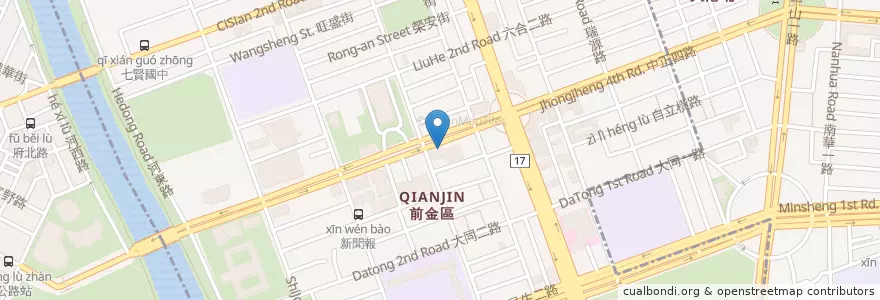 Mapa de ubicacion de 交通警察大隊 en Taiwán, Kaohsiung, 前金區.