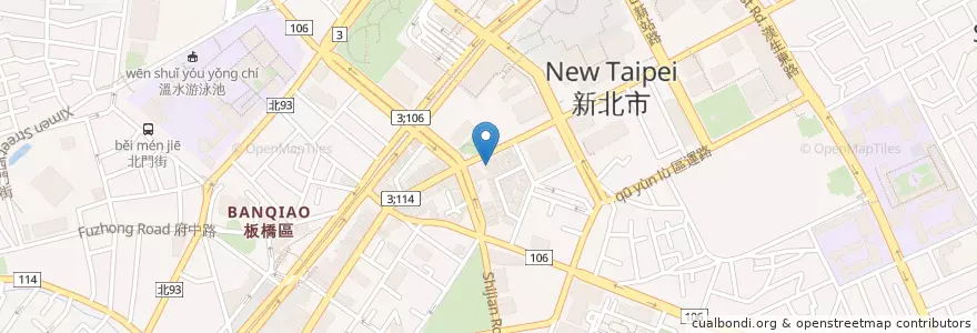 Mapa de ubicacion de 萬佳鄉 en Taiwán, Nuevo Taipéi, 板橋區.