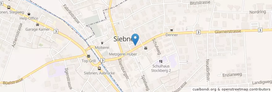Mapa de ubicacion de Bistro Adler Bar en Schweiz/Suisse/Svizzera/Svizra, Schwyz, March, Schübelbach.