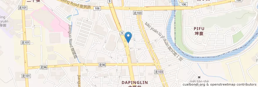 Mapa de ubicacion de FUN鍋子 en تايوان, تايبيه الجديدة, 新店區.