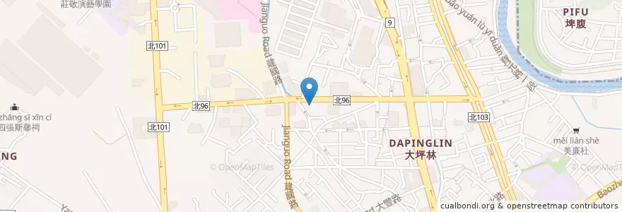 Mapa de ubicacion de 崎伯齋中醫診所 en 臺灣, 新北市, 新店區.