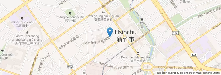 Mapa de ubicacion de 井町ヘルシー料理 (大同店) en Taiwan, 臺灣省, 新竹市.