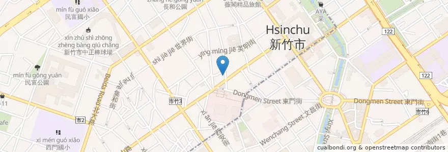 Mapa de ubicacion de 佰菇素食 en 台湾, 台湾省, 新竹市.