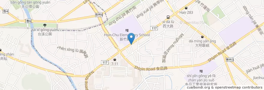 Mapa de ubicacion de 宏仁素食自助餐 en تایوان, 臺灣省, سینچو.