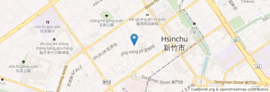 Mapa de ubicacion de 廣誠素食 en 臺灣, 臺灣省, 新竹市.