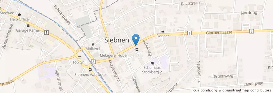 Mapa de ubicacion de Bäckerei Bruhin en Svizzera, Svitto, March, Schübelbach.