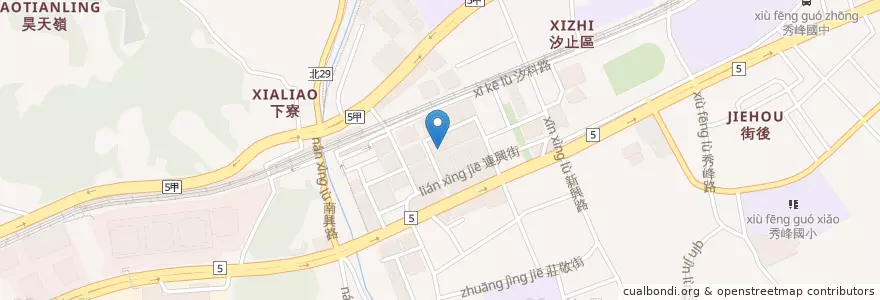 Mapa de ubicacion de 汐止龍安郵局 (基隆 43 支) en تايوان, تايبيه الجديدة, 汐止區.