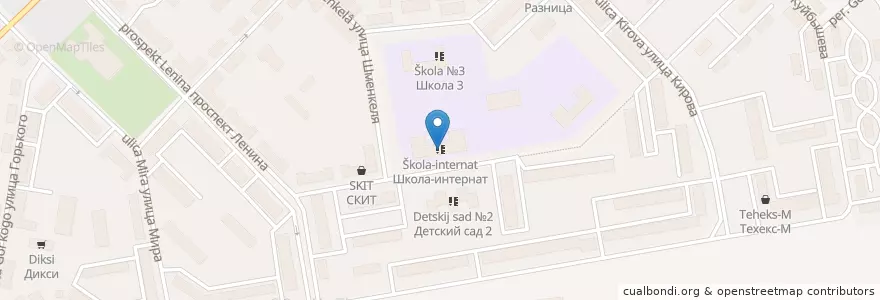 Mapa de ubicacion de Школа-интернат en Russie, District Fédéral Central, Oblast De Tver, Нелидовский Городской Округ.
