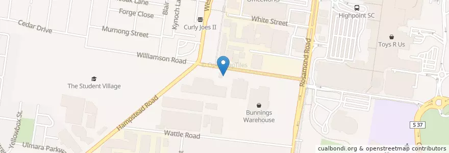 Mapa de ubicacion de Caltex en Avustralya, Victoria, City Of Maribyrnong.