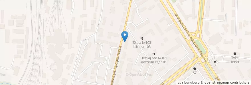 Mapa de ubicacion de Детская поликлиника №2 (филиал) en ロシア, シベリア連邦管区, アルタイ地方, バルナウル管区.