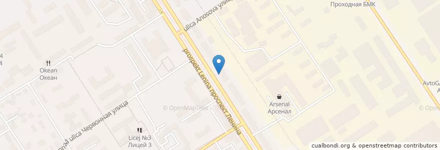 Mapa de ubicacion de Детская поликлиника №6 en ロシア, シベリア連邦管区, アルタイ地方, バルナウル管区.