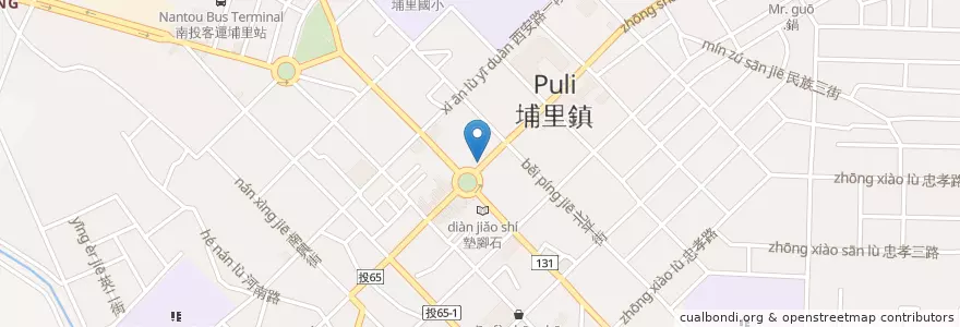 Mapa de ubicacion de Domino's Pizza en 臺灣, 臺灣省, 南投縣, 埔里鎮.