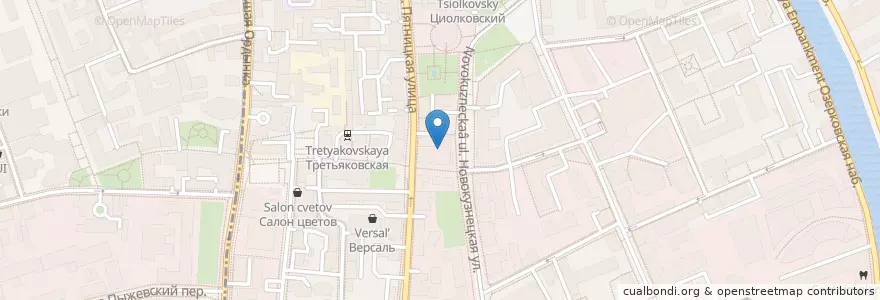 Mapa de ubicacion de Youngs en Russie, District Fédéral Central, Moscou, Центральный Административный Округ, Район Замоскворечье.