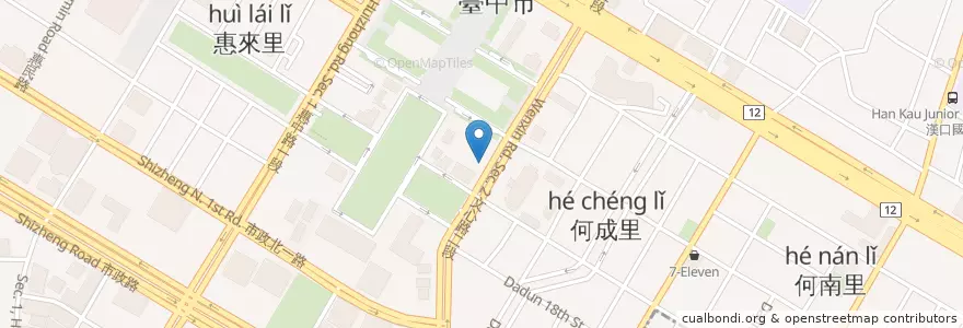 Mapa de ubicacion de 老乾杯燒肉 en 臺灣, 臺中市.