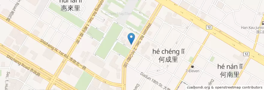 Mapa de ubicacion de 餡老滿 en تایوان, تایچونگ.