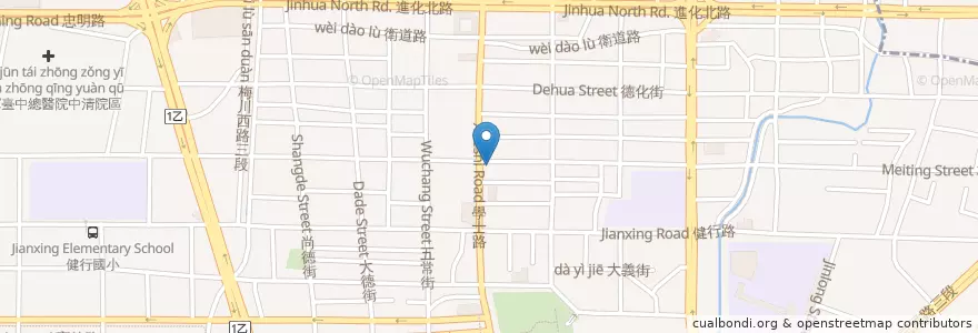 Mapa de ubicacion de 正忠排骨飯 en Taiwan, 臺中市, 北區.