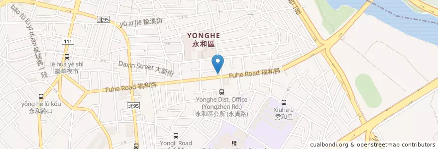 Mapa de ubicacion de 星巴克 en Taiwan, Nuova Taipei, Yonghe.