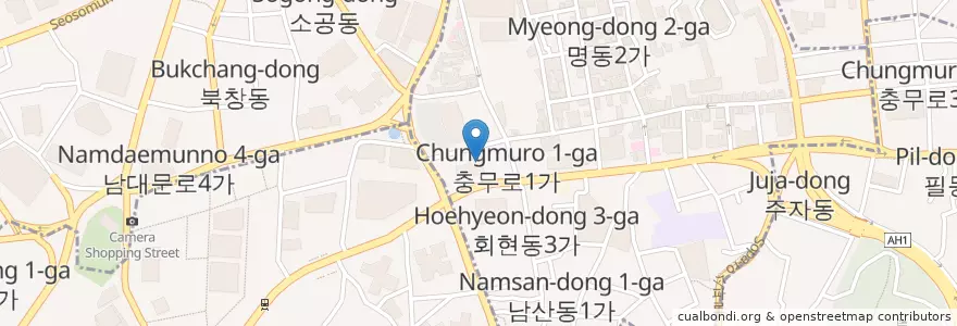 Mapa de ubicacion de 칠레대사관 en Corée Du Sud, Séoul, 중구.