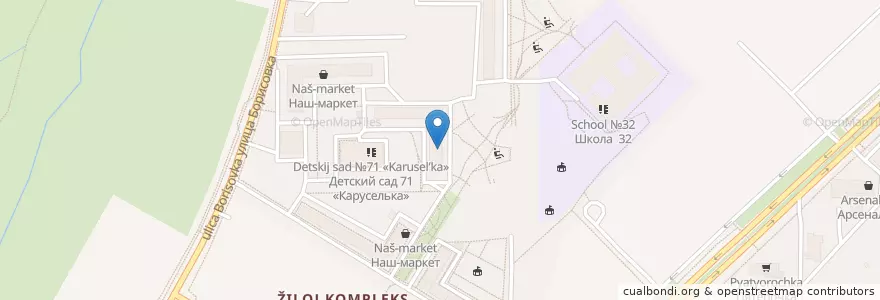 Mapa de ubicacion de Дент Н Лайн en 俄罗斯/俄羅斯, Центральный Федеральный Округ, 莫斯科州, Городской Округ Мытищи.
