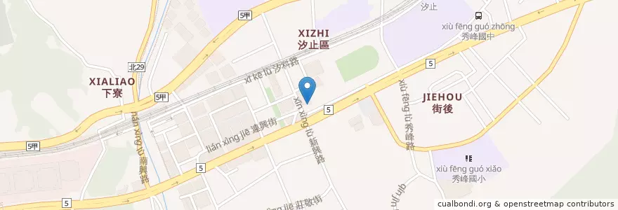 Mapa de ubicacion de 秀峰分隊 en 타이완, 신베이 시, 시즈 구.