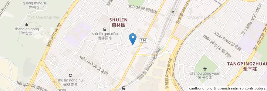 Mapa de ubicacion de 育英街郵局 en 타이완, 신베이 시, 수린 구.