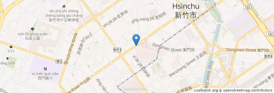 Mapa de ubicacion de 滋味齋素食館 en Taiwan, 臺灣省, Hsinchu.