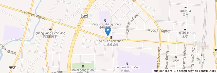 Mapa de ubicacion de 合康連鎖藥局 en Tayvan, 臺灣省, 苗栗縣, 竹南鎮.