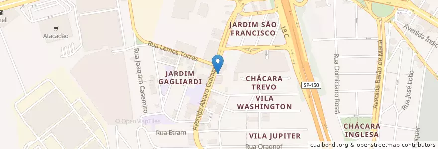Mapa de ubicacion de Planalto en برزیل, منطقه جنوب شرقی برزیل, سائوپائولو, Região Geográfica Intermediária De São Paulo, Região Metropolitana De São Paulo, Região Imediata De São Paulo, São Bernardo Do Campo.