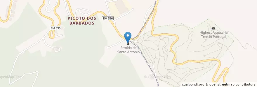 Mapa de ubicacion de Ermida de Santo António en Portugal, Centre, Baixo Mondego, Coïmbre, Coïmbre, Torres Do Mondego.