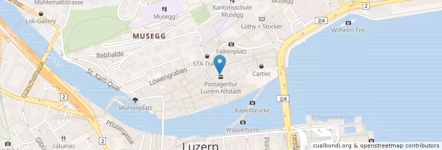 Mapa de ubicacion de Ruan Thai en Schweiz/Suisse/Svizzera/Svizra, Luzern, Luzern.
