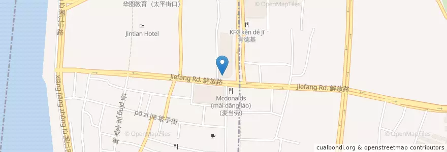 Mapa de ubicacion de 长沙银行24小时自助银行 en Cina, Hunan, 长沙市 / Changsha, 天心区.