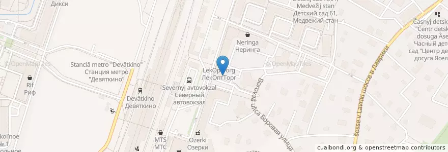 Mapa de ubicacion de Месье Круассан en Russland, Föderationskreis Nordwest, Oblast Leningrad, Всеволожский Район, Муринское Городское Поселение.