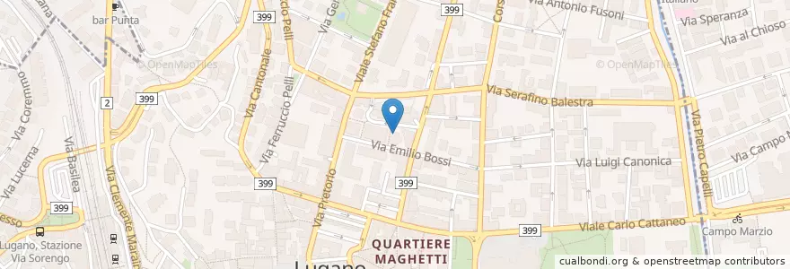 Mapa de ubicacion de Laura en İsviçre, Ticino, Distretto Di Lugano, Lugano, Circolo Di Lugano Ovest.