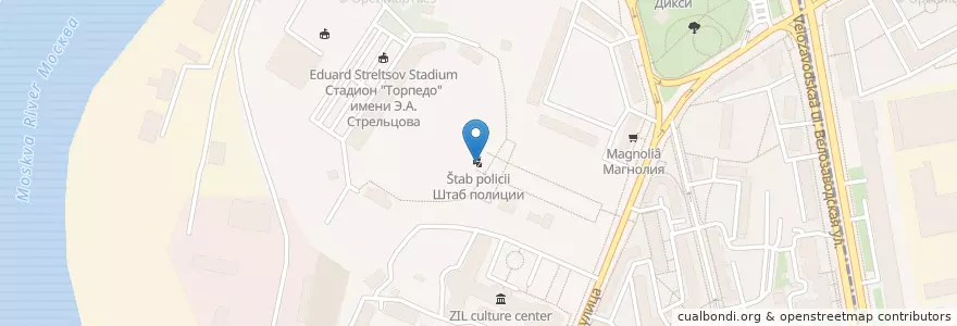 Mapa de ubicacion de Штаб полиции en Rusia, Distrito Federal Central, Москва, Южный Административный Округ, Даниловский Район.