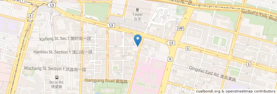 Mapa de ubicacion de 順天堂藥局 en Tayvan, 新北市, Taipei, 中正區.