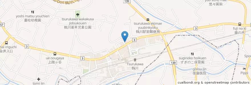 Mapa de ubicacion de 餃子の王将 en اليابان, 東京都, 町田市.