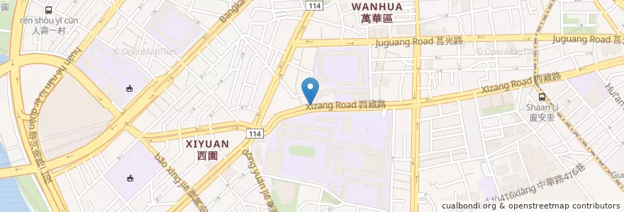 Mapa de ubicacion de 萬華區 en تايوان, تايبيه الجديدة, تايبيه, 萬華區.