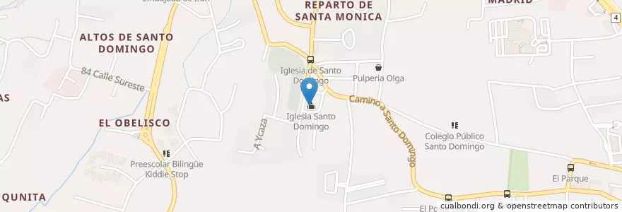 Mapa de ubicacion de Iglesia Santo Domingo en Nikaragua, Departamento De Managua, Managua (Municipio).