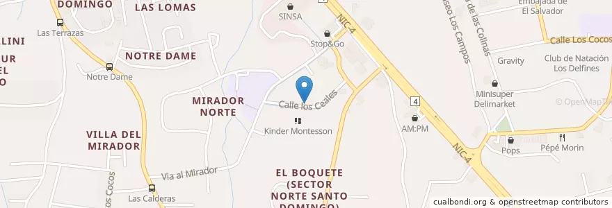 Mapa de ubicacion de St Dominic Escuela en 니카라과, Departamento De Managua, Managua (Municipio).