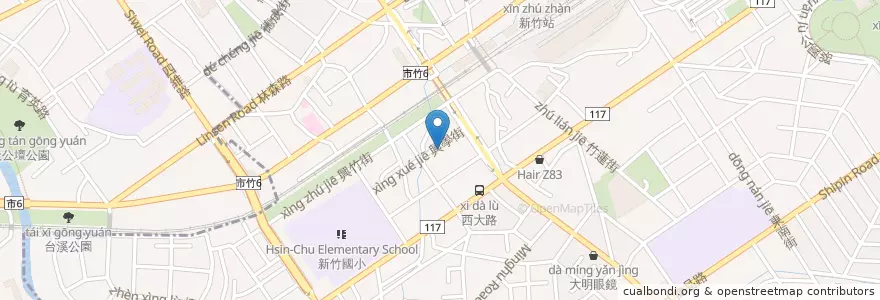 Mapa de ubicacion de 石家魚丸 en 台湾, 台湾省, 新竹市, 東区.