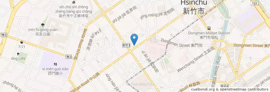 Mapa de ubicacion de 鴨香飯 en Taiwan, 臺灣省, 新竹市, 北區.